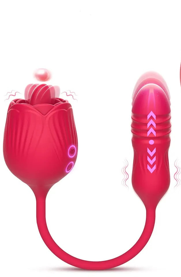 VIBRADOR DOBLE ROSA