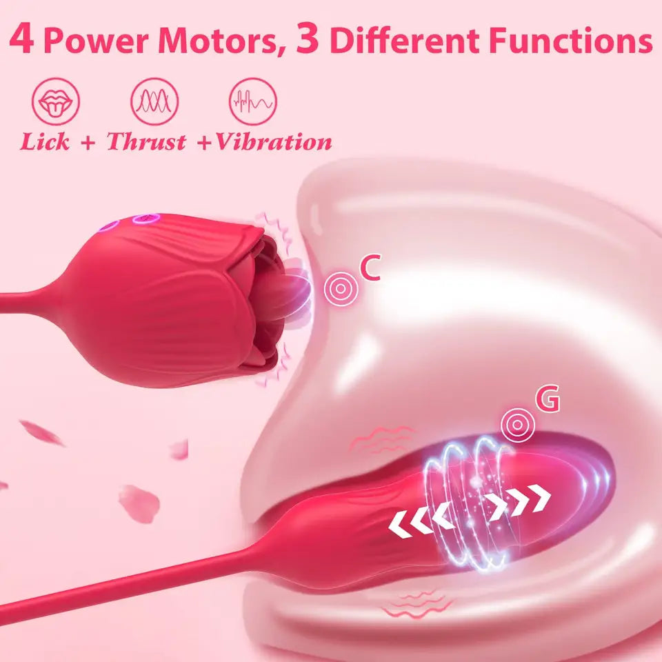 VIBRADOR DOBLE ROSA