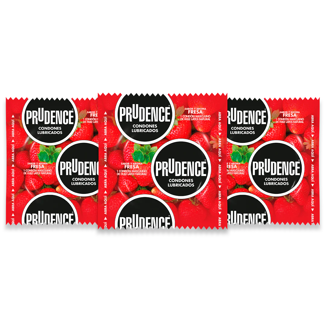 CONDONES PRUDENCE SABOR FRESA
