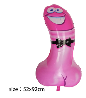 GLOBOS METÁLICOS EN FORMA DE PENE WILLY