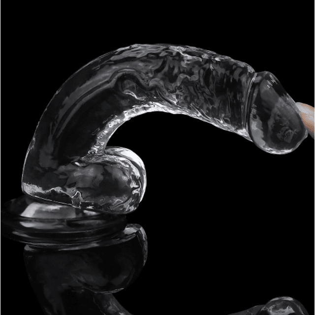 DILDO TRANSPARENTE LOVETOY CON TESTÍCULOS
