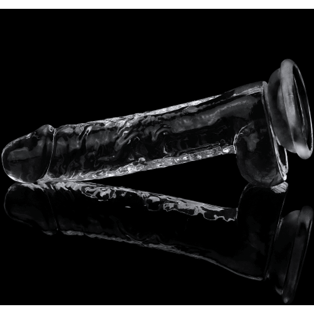 DILDO TRANSPARENTE LOVETOY CON TESTÍCULOS