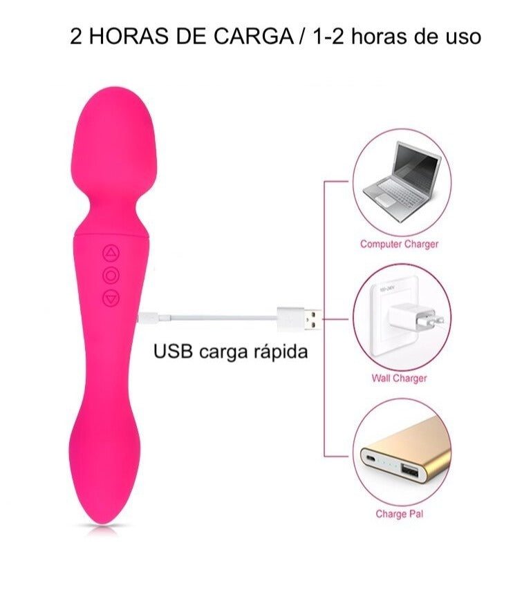 VIBRADOR-MASAJEADOR doble motor MAGIC