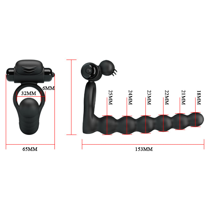 ANILLO VIBRADOR DOBLE PENETRACIÓN HERCULES