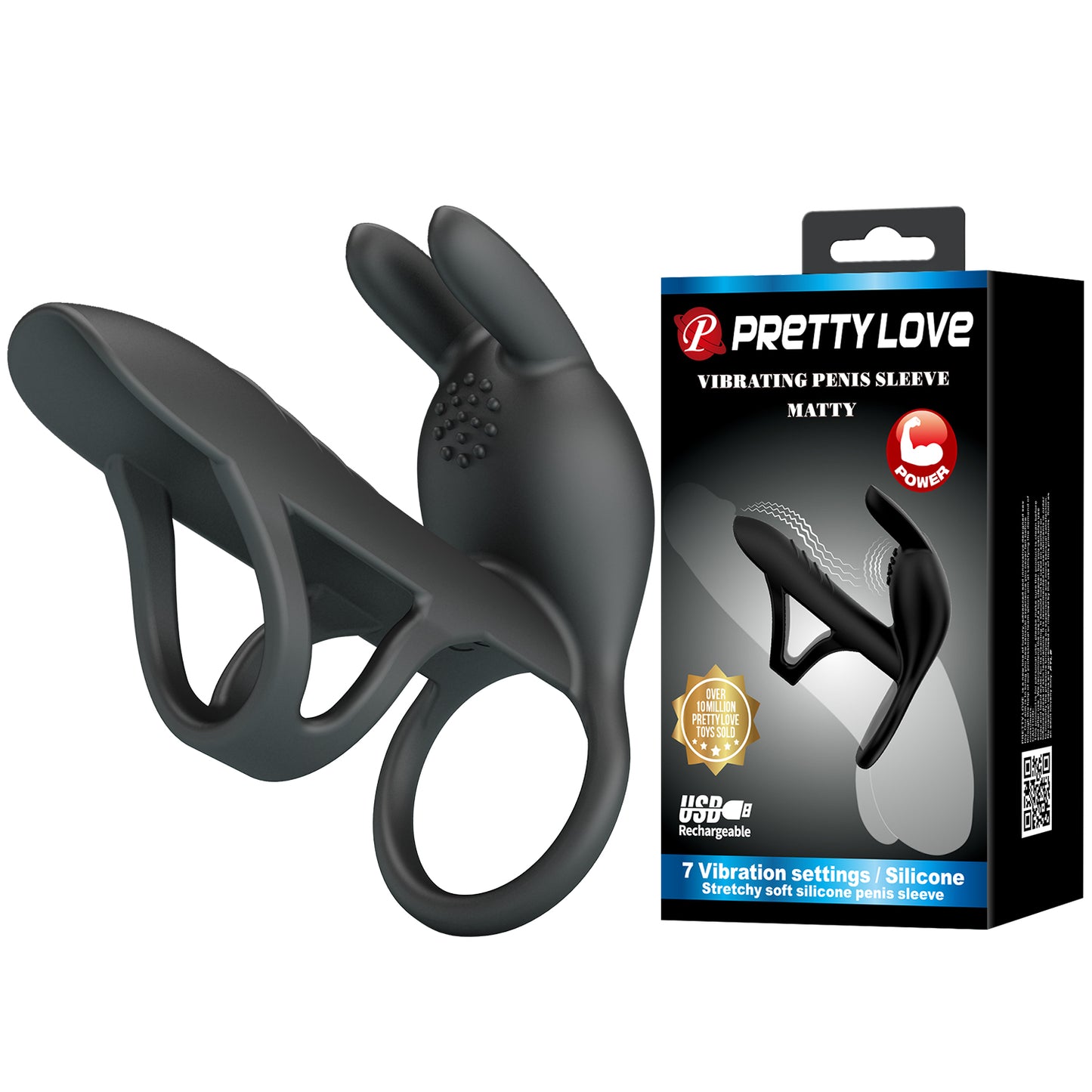 ANILLO VIBRADOR MATTY NEGRO/GRIS