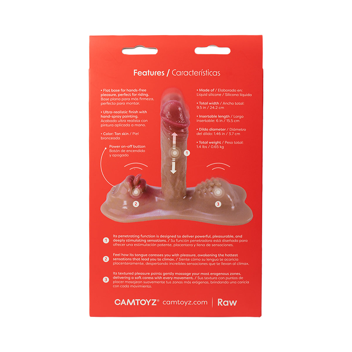 DILDO VIBRADOR 3 EN 1 RIDE-ON CZ