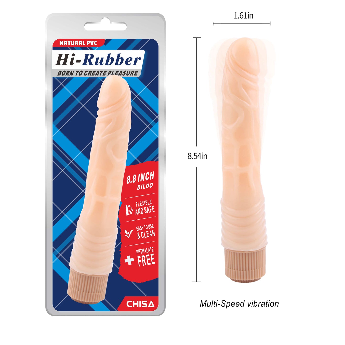 DILDO VIBRADOR HI-RUBBER