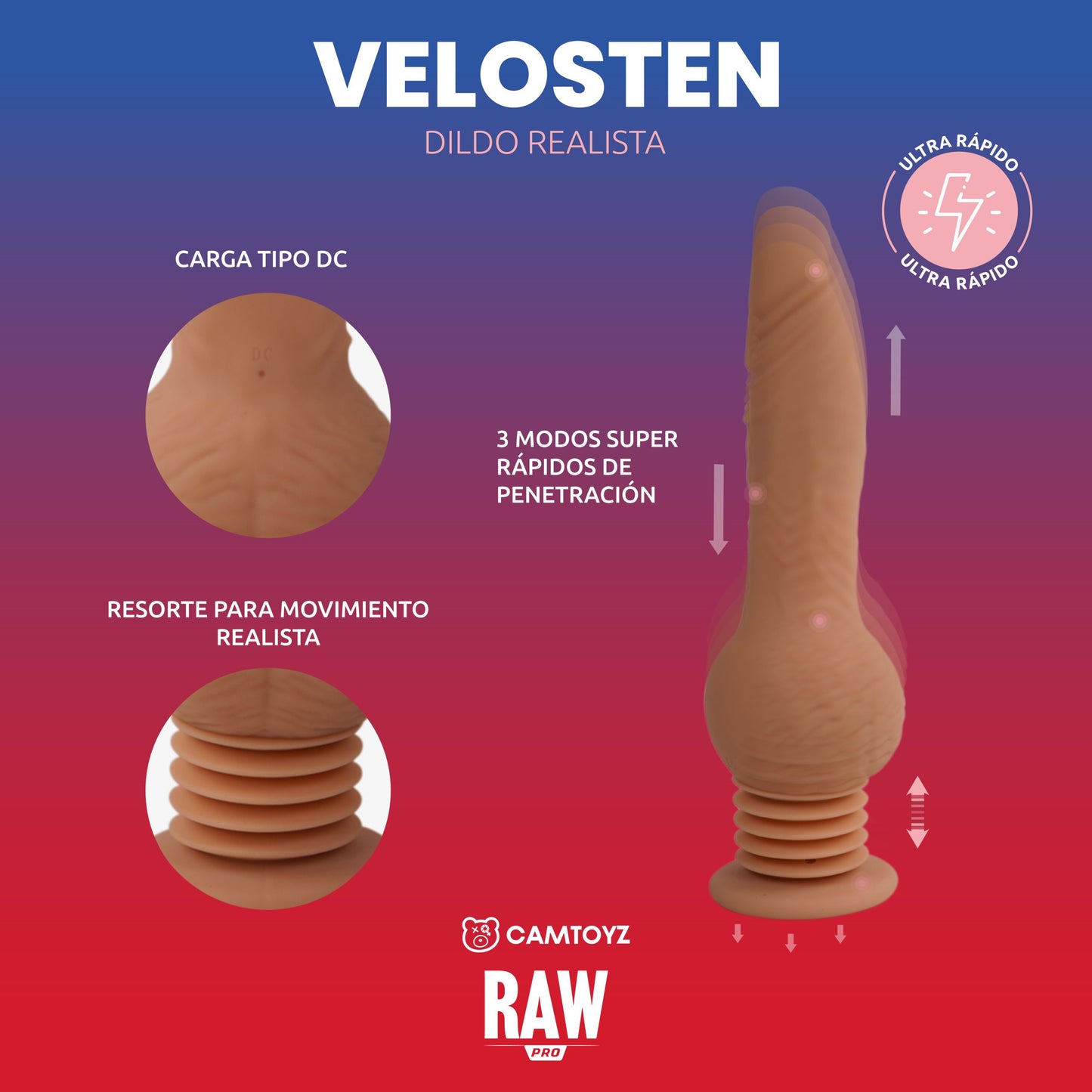 DILDO VIBRADOR PUSH VELOSTEN