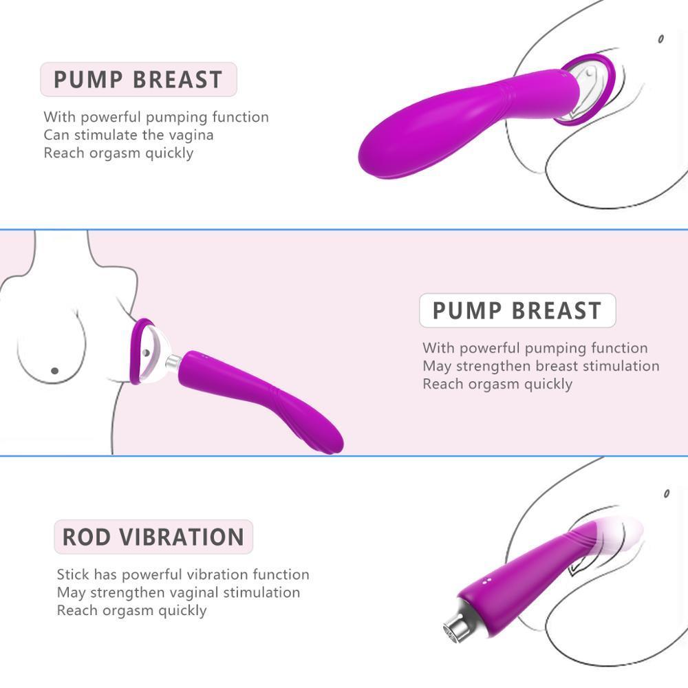 PUMP DE PECHOS y VIBRADOR  RECARGABLE